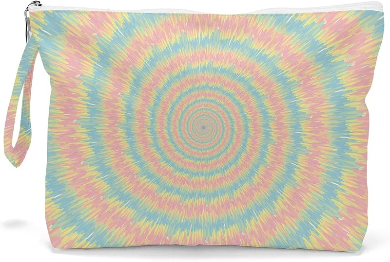 Necessaire Fokongna impermeável com zíper e alça, estampa estrela-do-mar, 30,0 x 22,0 x 5,1 cm