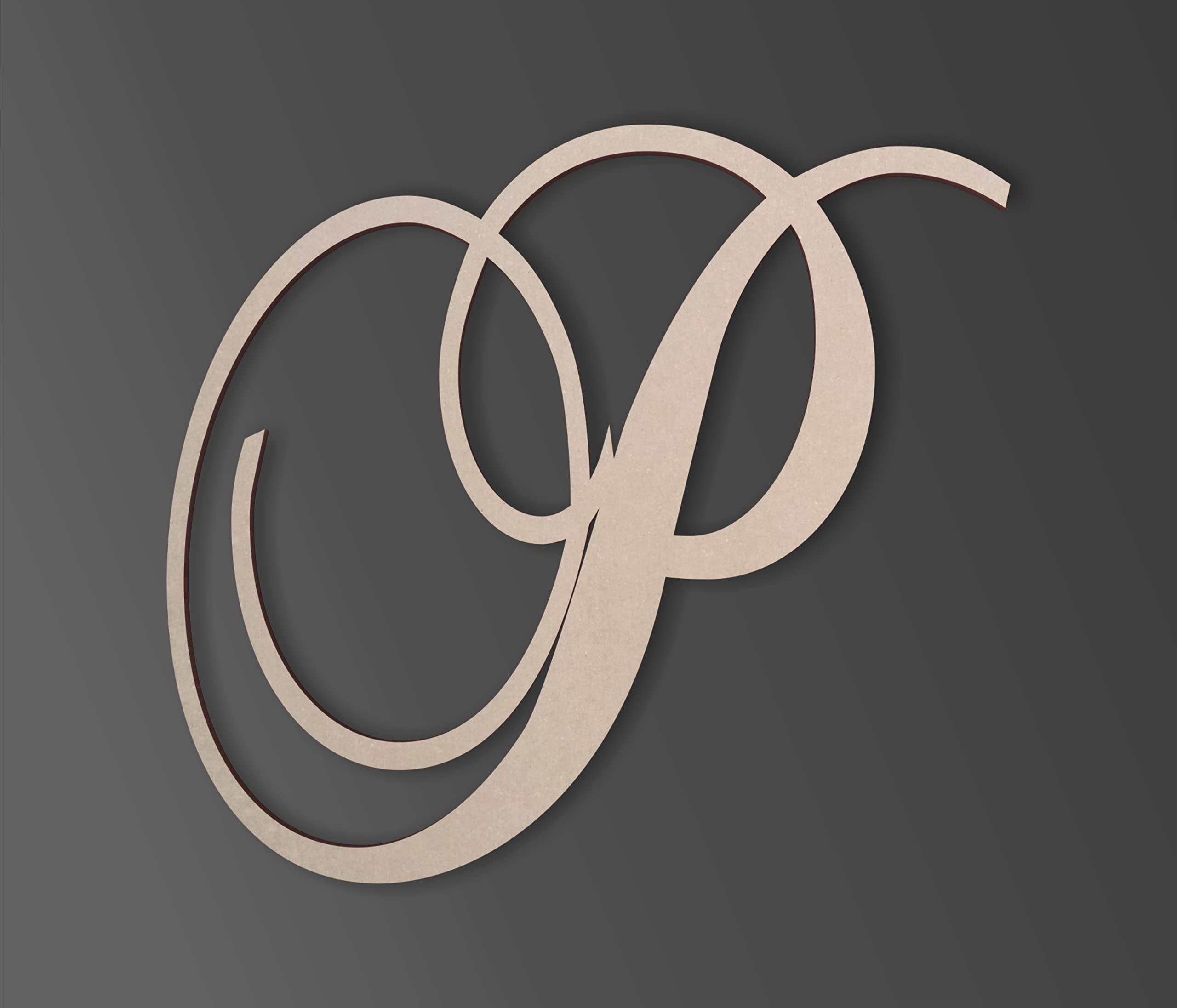 Letter P Cursive Design