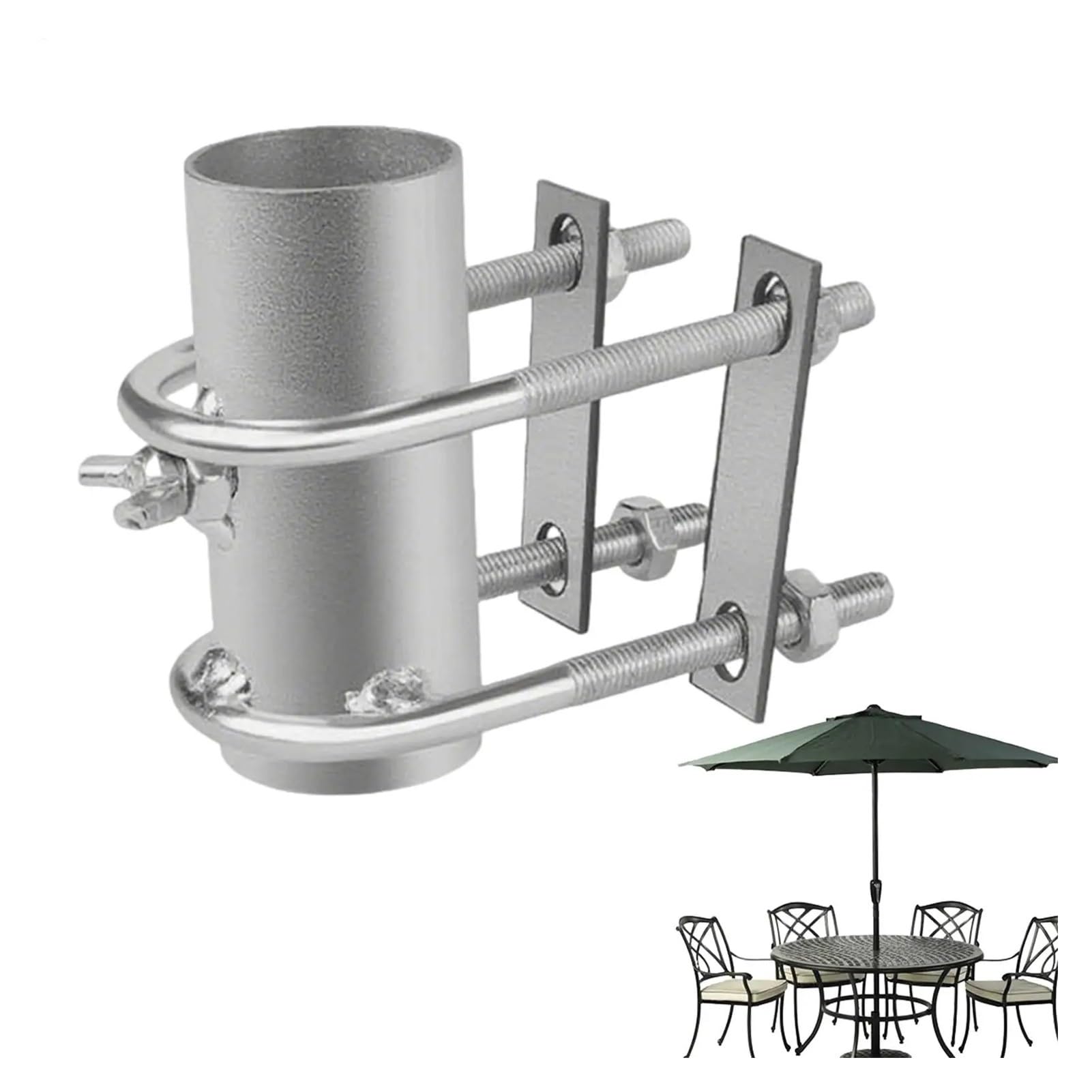 Portaombrelli for Balcone da Patio con Clip for ringhiera del Ponte Portaombrellone Regolabile Clip Supporto for Asta Base Staffa a