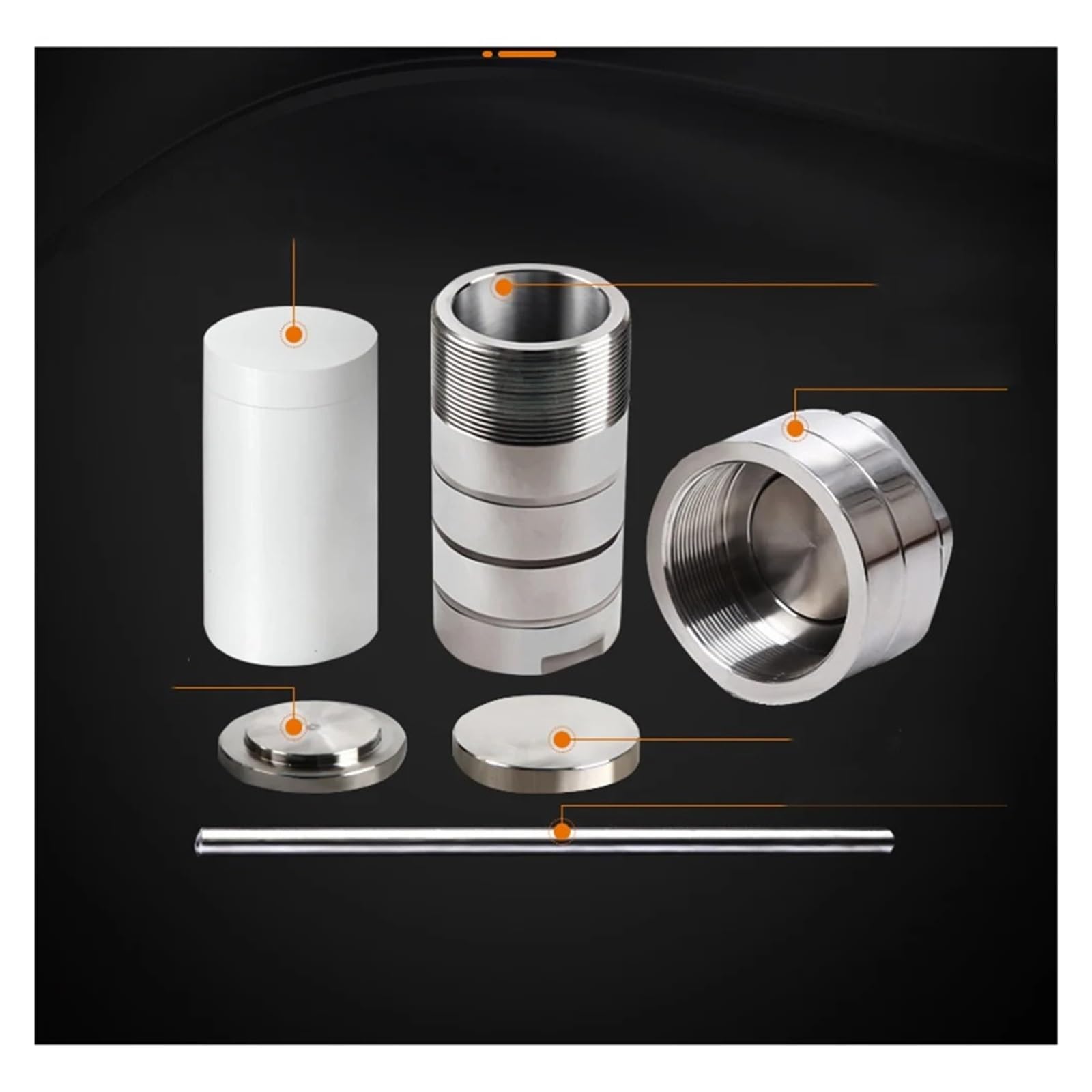 Reactor de síntesis hidrotermal, Reactor de síntesis hidrotermal revestido de PTFE, recipiente de alta presión,Autoclave(15ml)