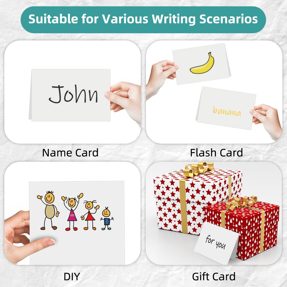 Cartes Postales Vierges A6 54pcs Blanc 15x10cm 210g/m² pour Imprimante Écriture DIY