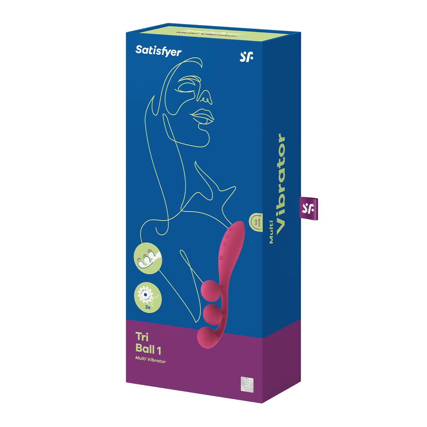 Satisfyer 'Tri Ball 1', 20,5 cm, vibratore da appoggio, 3 motori