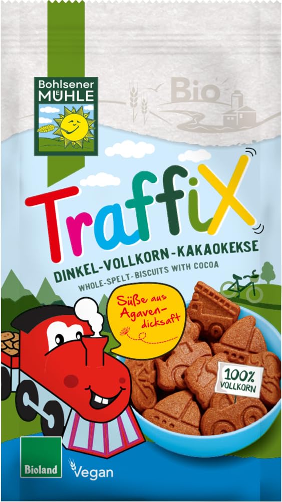 TraffiX Dinkel-Vollkorn-Kakaokekse 18 x 125 g