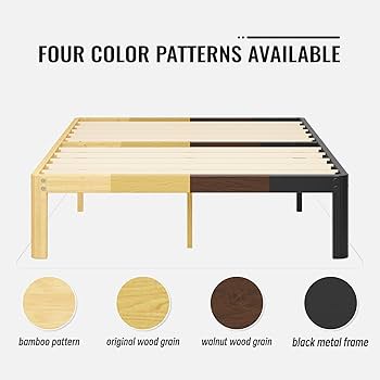 Amazon.com: COMASACH 14 Inch Queen Bed Frame with Round