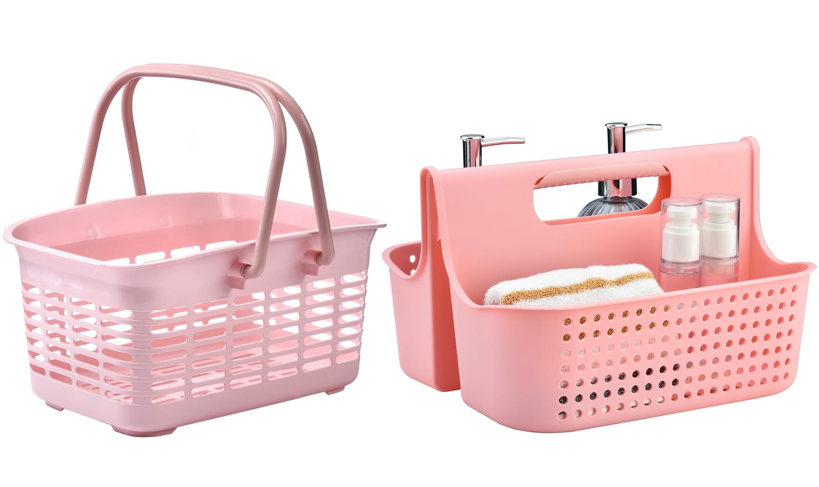 ALINK Portable Plastic Shower Caddy Basket Large Cleaning Supply Caddy Organizer Storage Tote with Handle for Bathroom College