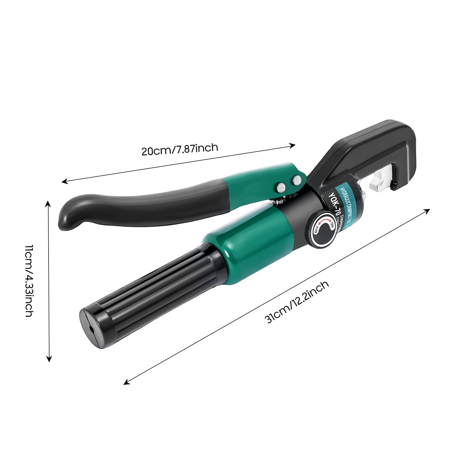 Pinza crimpatrice idraulica, pinza pressa idraulica 4-70 mm², pinza da schiacciamento, capicorda con 8 set di crimpatura, aggraffatura filo di alluminio e rame