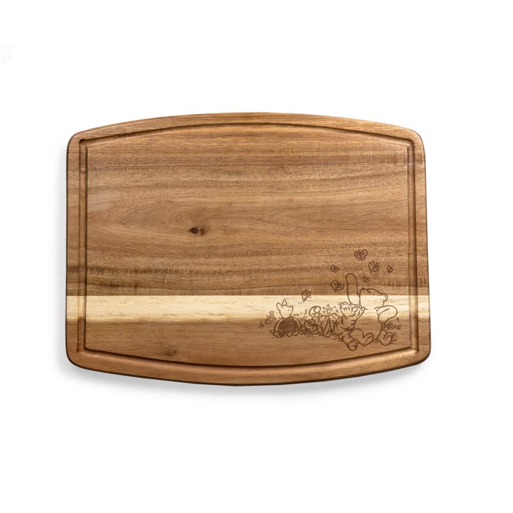 PICNIC TIME Disney Winnie The Pooh Ovale Acacia Cutting Board, Serving Board, Charcuterie Board, (Acacia Wood)