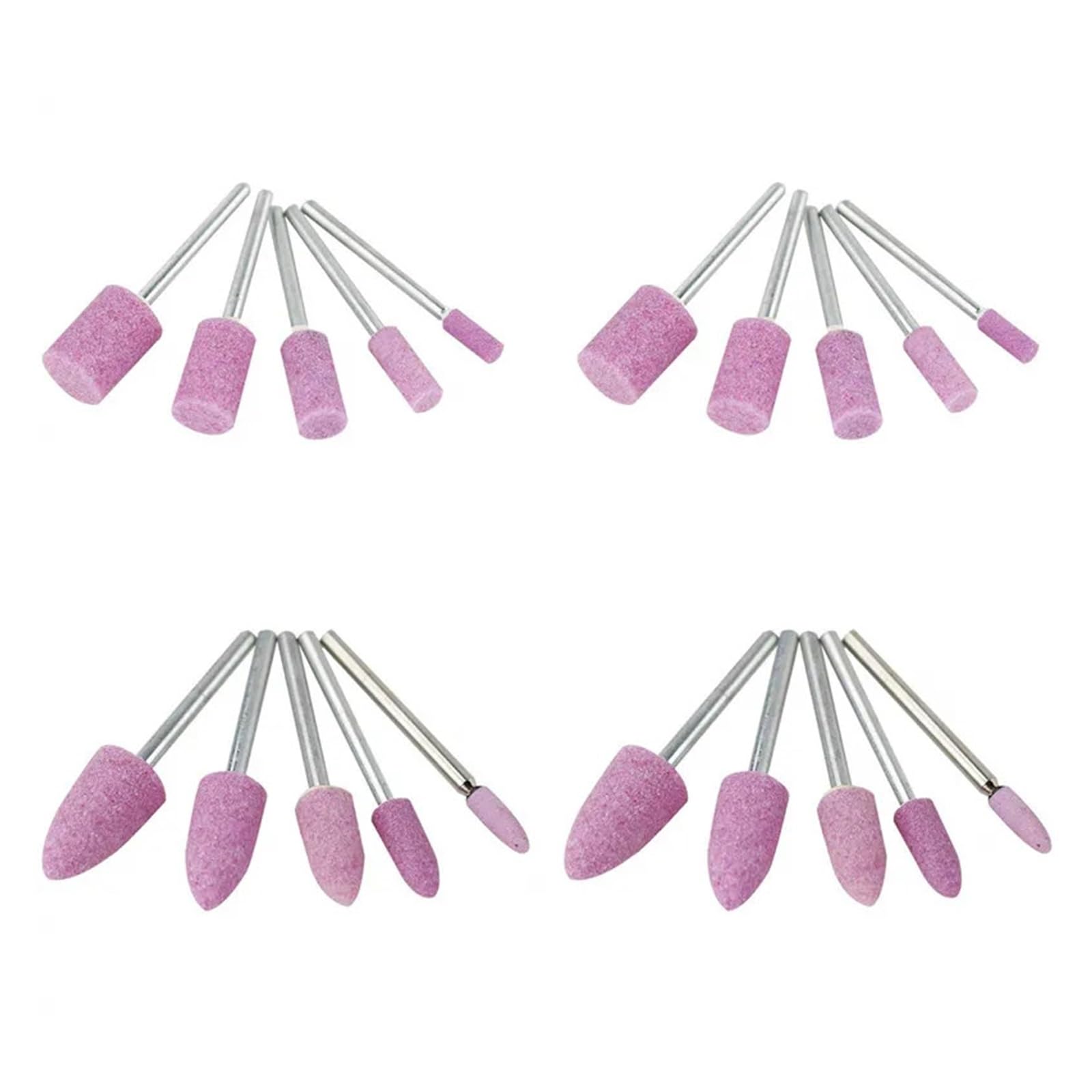 5 Stück 3–10 mm Schaft montierter Keramik-Schleifkopf, Polier-Schleifscheibe, kompatibel for Dremel Rotations-Elektrowerkzeuge(4mm 5PCS,Bullet Shape)