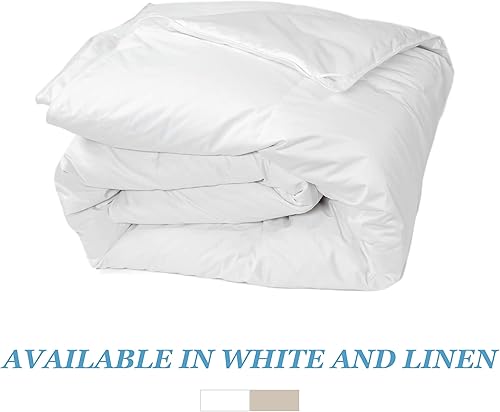 Miniatura 4 de Ameridown Extra Warmth Elite - Edredón de plumón 600 con accesorios cosidos en las esquinas, cama individual o larga, color blanco