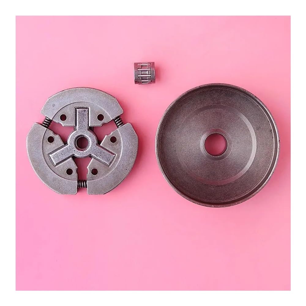 Tambor de Embrague 3/8 7T, Kit de rodamiento de Aguja y Embrague Apto for Motosierra 3800, Piezas de Motor de Motosierra