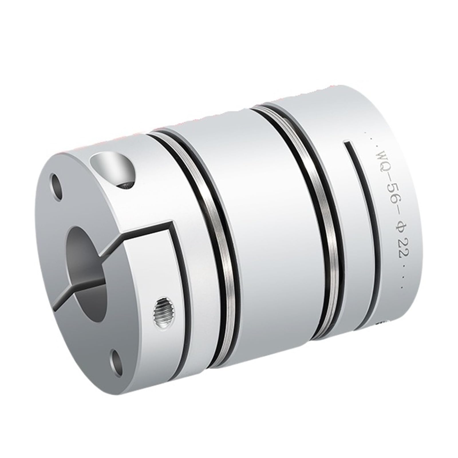 D44L60 Złącze z podwójną membraną 44 mm x 60 mm Złącze elastycznego wału ze stopu aluminium 1 szt.(5mm to 7mm)