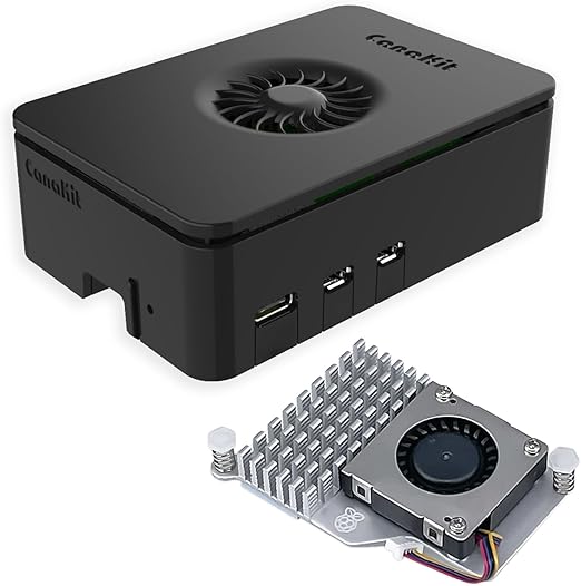CanaKit Pi 5 Case for Raspberry Pi 5 with Active Cooler (Black)