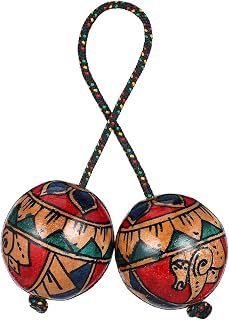 VICASKY Asalato Instrument Afrikanischer Rhythmusball Aus Holz Handschüttelball Für Musik Und Tanz Percussion-Shaker Mit Klarem Klang Für Party Studio Heimspiele