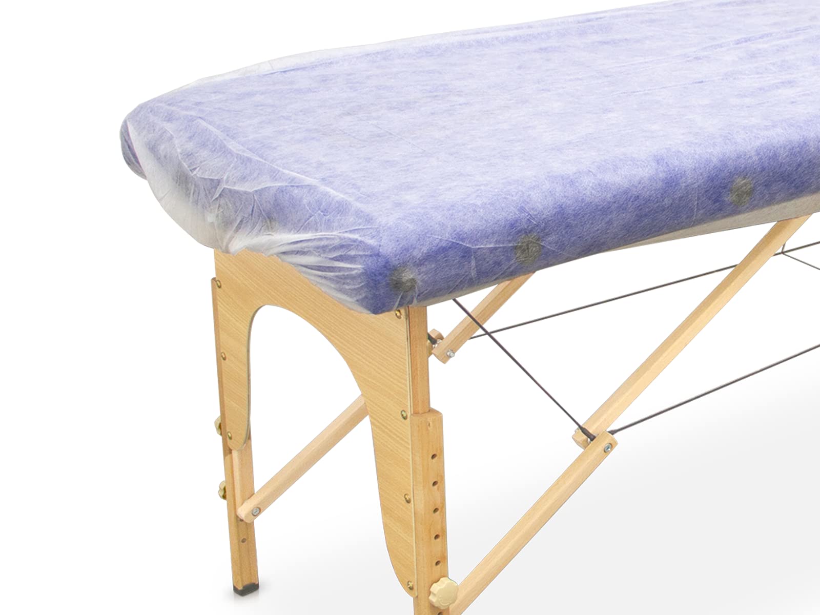 QUIRUMED Sábanas de Camilla Desechables, Caja de 100 uds, 35 Gramos, Ajustables, Color Blanco, Funda Cama de Masaje, Polipropileno, Material Suave, Hipoalergénicas