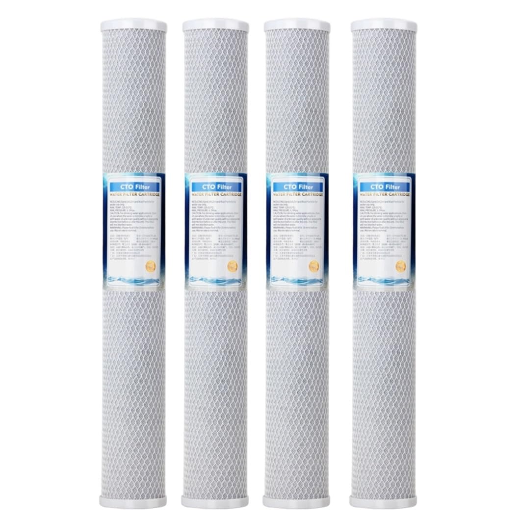 Cartouches filtrantes CTO 20 pouces charbon actif pour purificateur eau maison
