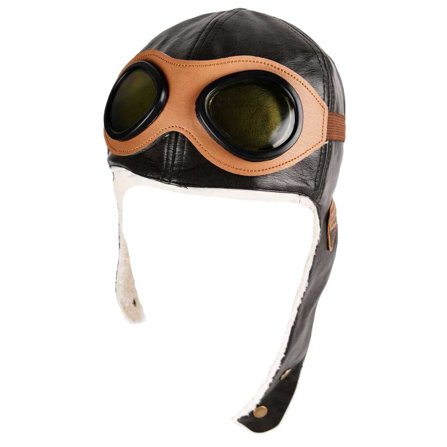 Pilot Aviator Fleece Warm Hat Cap with Earmuffs for Kids Toddlers Black