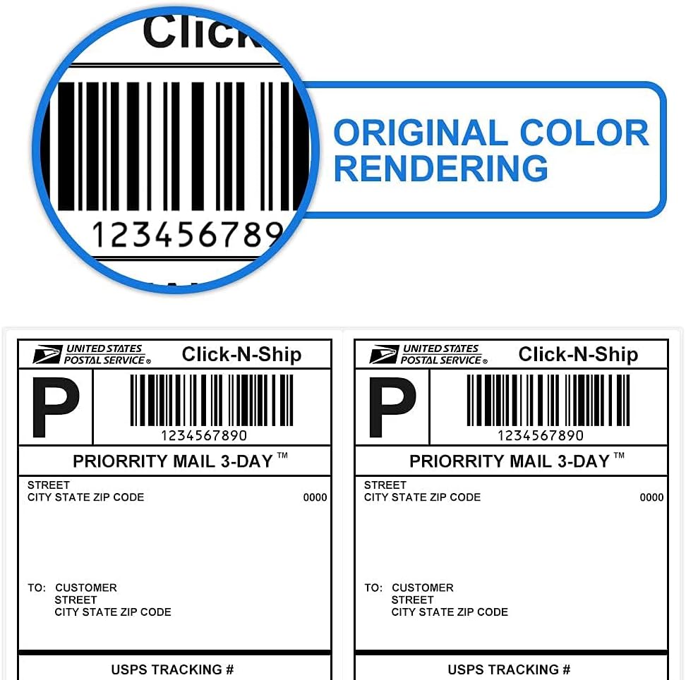 Essential Laser Label Paper Half Sheet Self Adhesive Shipping Labels 8-1/2" X 5-1/2" Address Labels for Laser & Inkjet Printers (100 Sheet-200 Labels) : Office Products