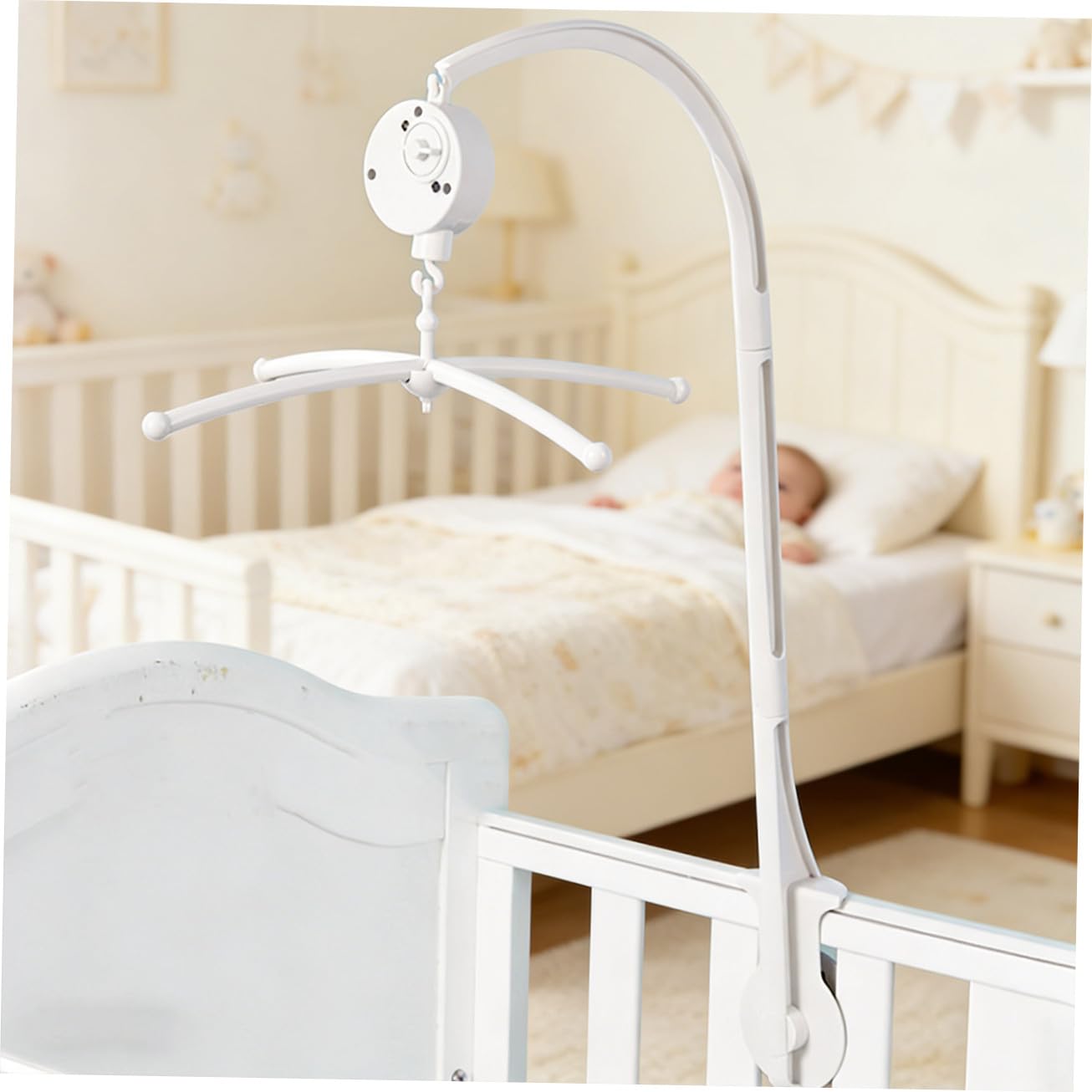 1juego Móvil Musical Para Cuna Soporte Decoración Sensorial Para Bebés Instalación Sencilla Compatible La Mayoría Camas De Niño Niña Para Estimulación Temprana y De Shower