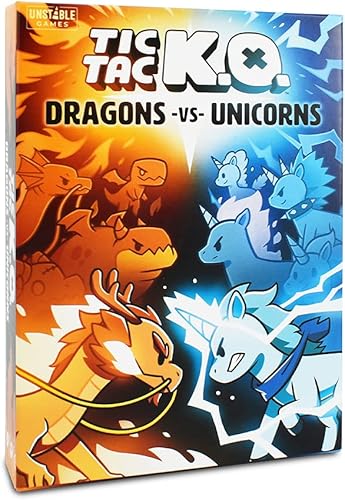 Tic Tac K.O. Cute vs. Evil Base Game - Juego de cartas de equipo rápido de aprender para niños, adolescentes y adultos - Giro adorablemente