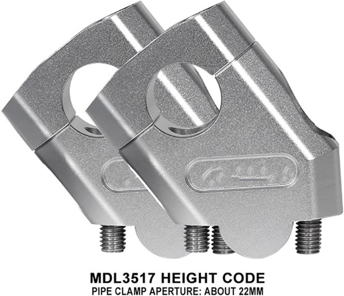 BAFAFA Handle Bar Riser Clamp for for MT07 for MT09 Universal 28mm 1 1/8" 22mm 7/8" Handlebar Riser Bar Mount Handle Clamp Silver Motorcycle Accessories Handlebar Riser(22mm Silver)