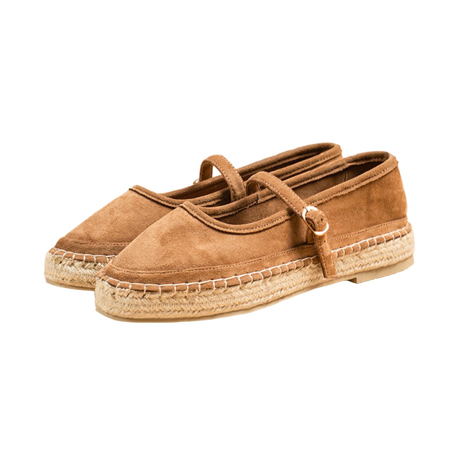 theater Sicily Suede Mary Jane Espadrille Flats for Women with Adjustable Buckle Strap and Cushioned Footbed Lightweight Casual Shoes-picture-36