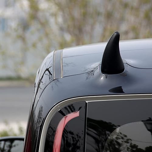 Miniatura 3 de YGMONER Calcomanías 3D de cuerno de diablo para decoración de techo de automóvil, fácil de encontrar en el estacionamiento, protector anticolisión