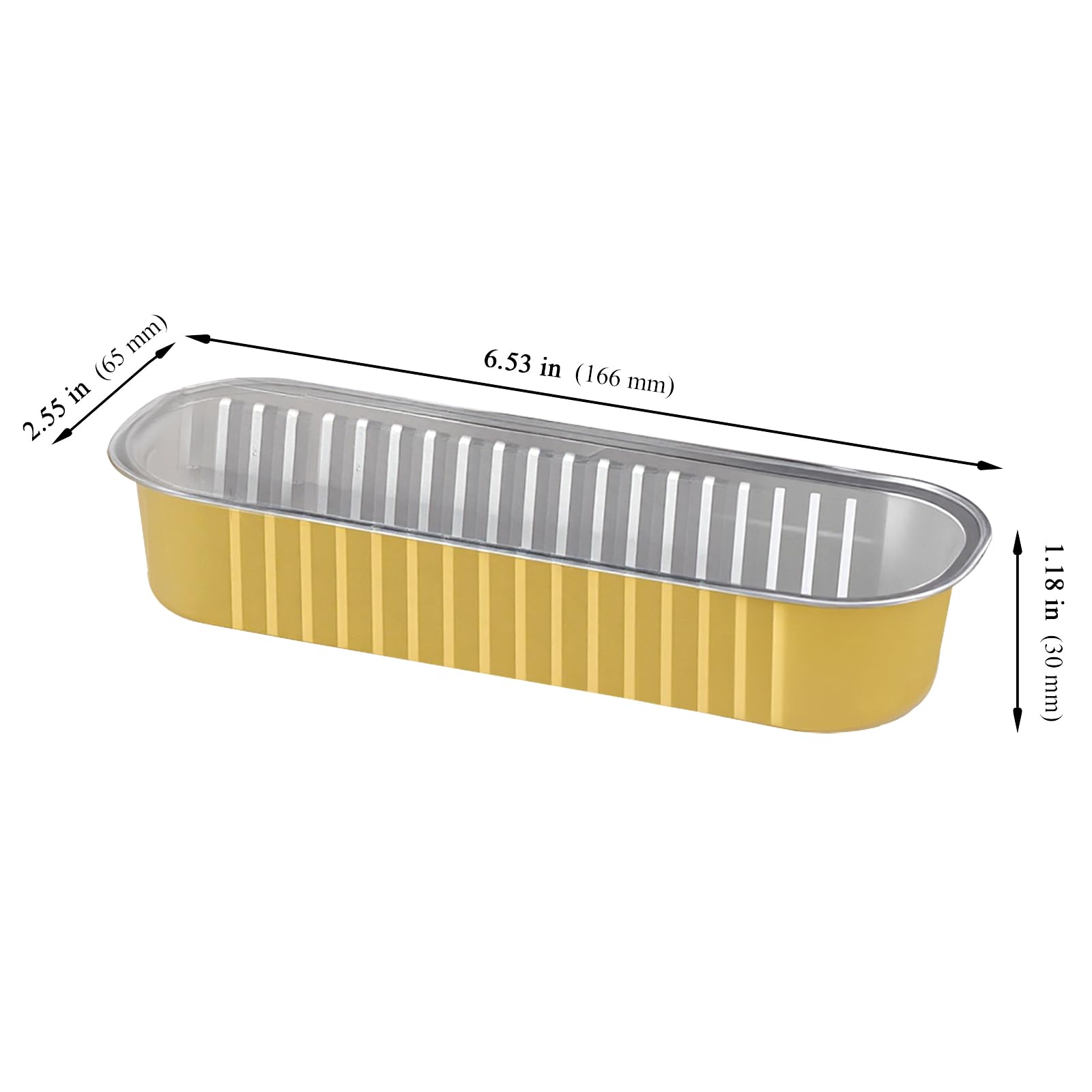 MUKSEUT Lot de 100 mini moules à pain rectangulaires en aluminium avec couvercles et cuillères pour mariage, anniversaire, pique-nique - Doré - 200 ml