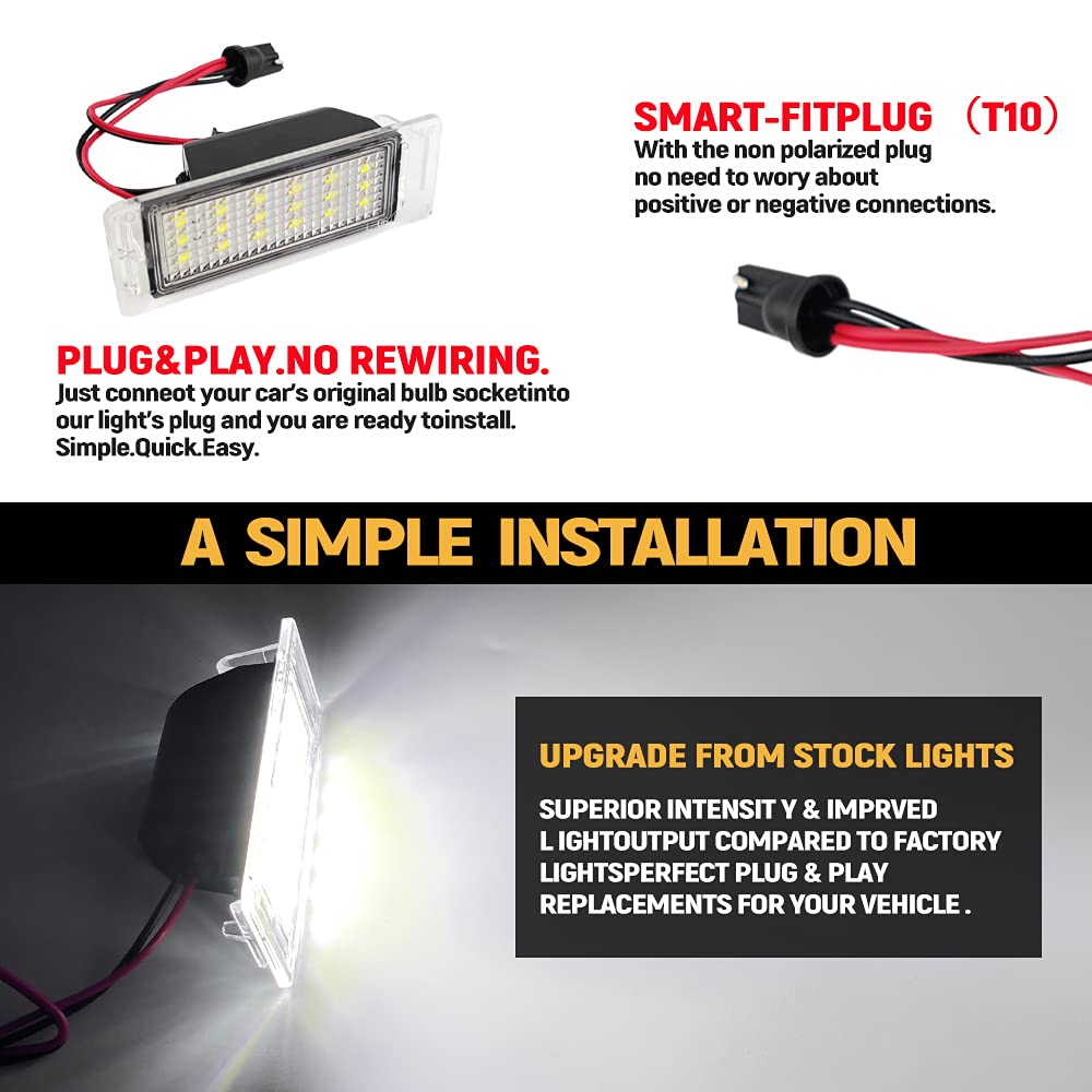 1 coppia LED Targa Luce Per Chevrolet Corvette Camaro Cruze SS Impala per Opel Mokka Insignia per Cadillac ATS CTS XTS SRX per Buick GMC (PZ055)