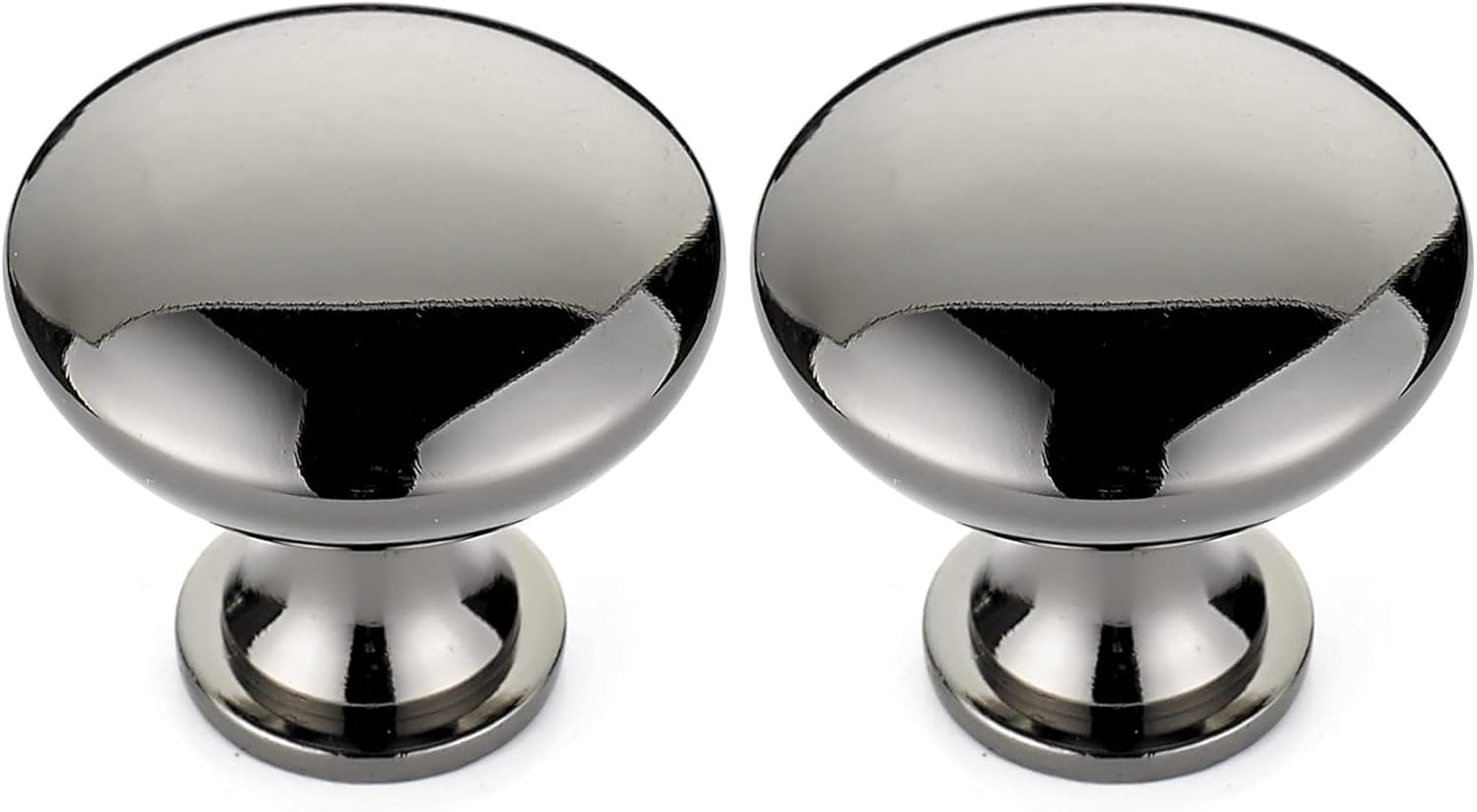 Richelieu Hardware Contemporary Metal BP904191 Copperfield Collection 1-3/16 in (30 mm), Functional Cabinet Knob, Black Nickel (Pack of 2)