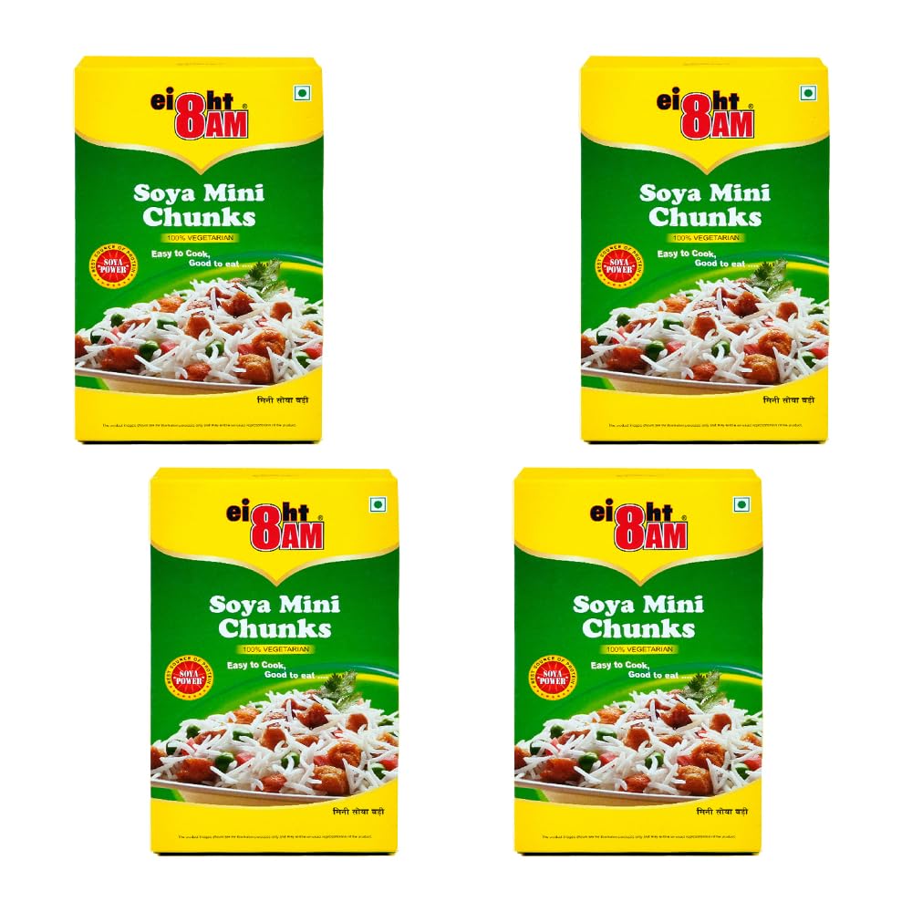 8AM Soya Mini Chunks, Soyabean High Protein, Pure Vegetarian, 200g(Pack of 4) (B0BHKQ6FPP) Amazon Price History, Amazon Price Tracker