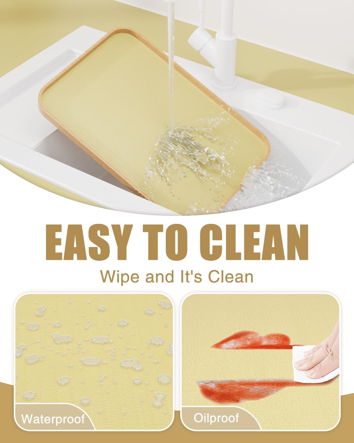 Shelf Liners for Kitchen Cabinets Non-Adhesive, Non-Slip Thickened Shelf Paper Waterproof Washable for Drawer Dresser Pantry Shelve Bathroom Protector Liner