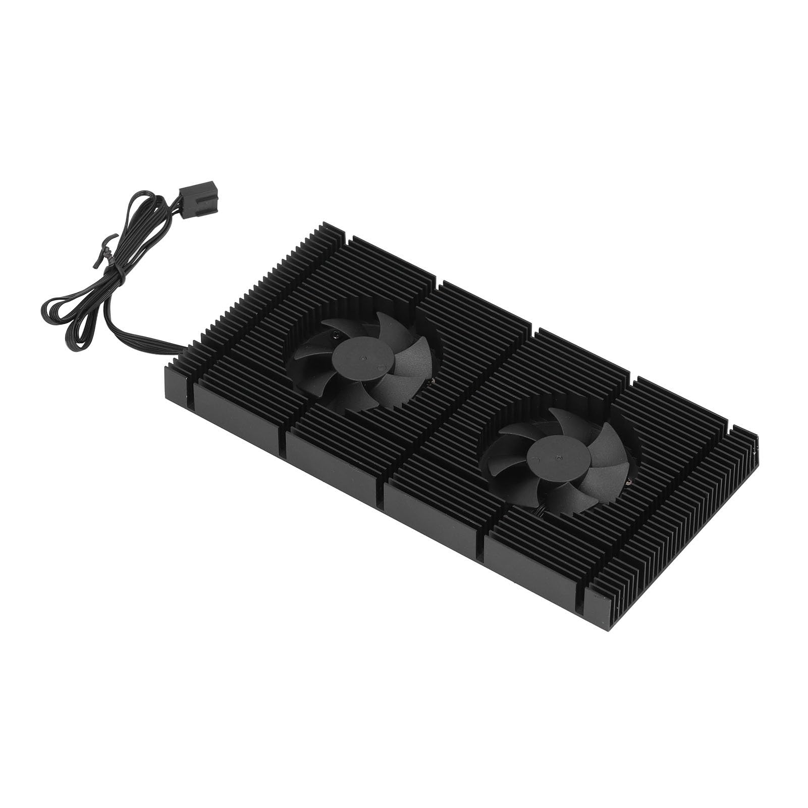 Cocoarm Doppia Ventola PWM VRAM Dissipatore di Calore GPU in Lega di Alluminio Piastra Posteriore Radiatore 90 X 180 X 15 Mm velocità Regolabile da 1500 a 5000 Giri/min per Raffreddamento Memoria