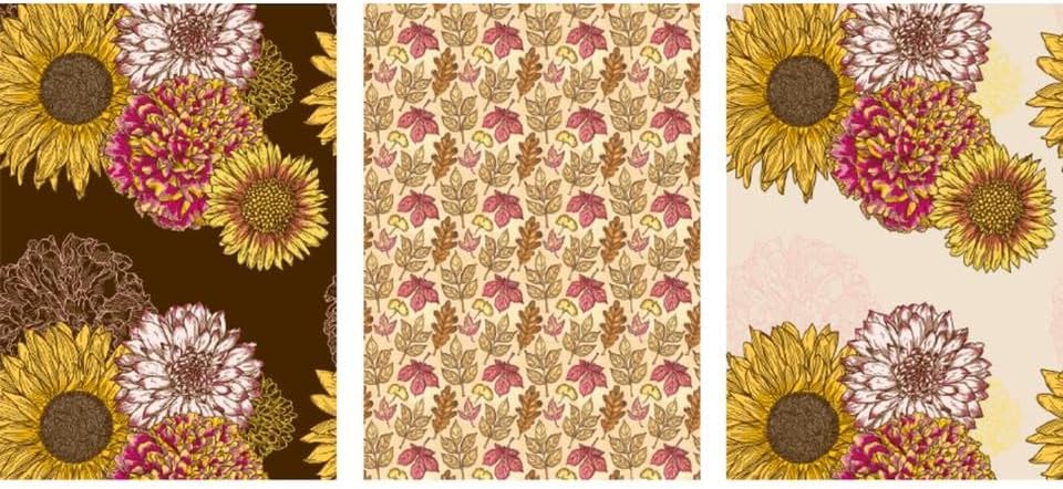 Dixie Belle A3 Rice Decoupage Paper | Autumn Florals (3-Pack) | 11.7” x 16.54” | Crafting Decoupage Paper for Wood, Plastic, Metal, Glass | Rice Design Transfer Paper for DIY