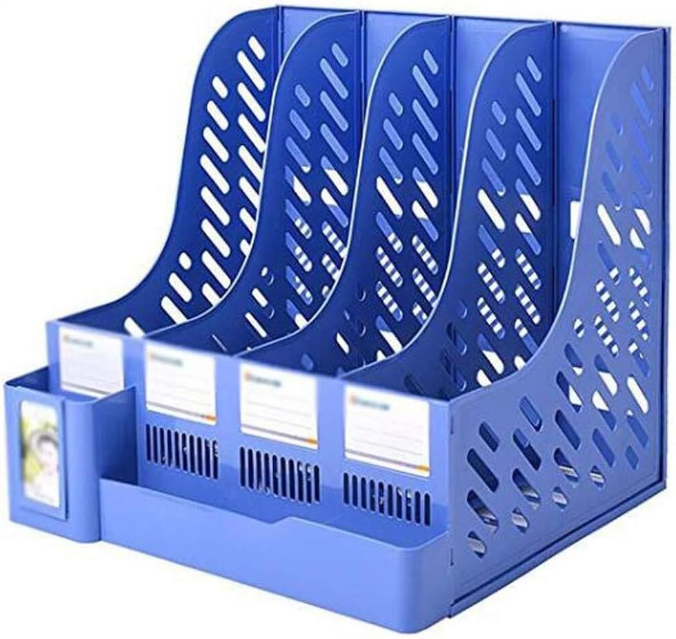 LIFEIYAN Desk File Organiser File Rack Holder Magazine Plastic Folder 4