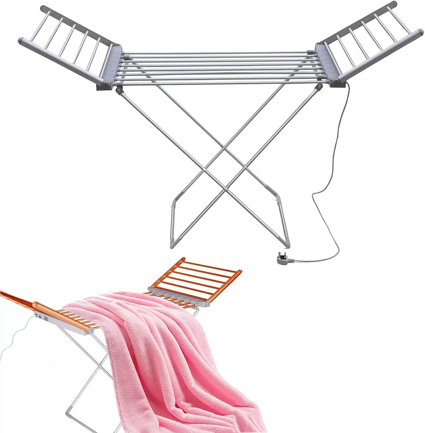 230W Electric Heated Clothes Airer Dryer Indoor Horse Rack Laundry