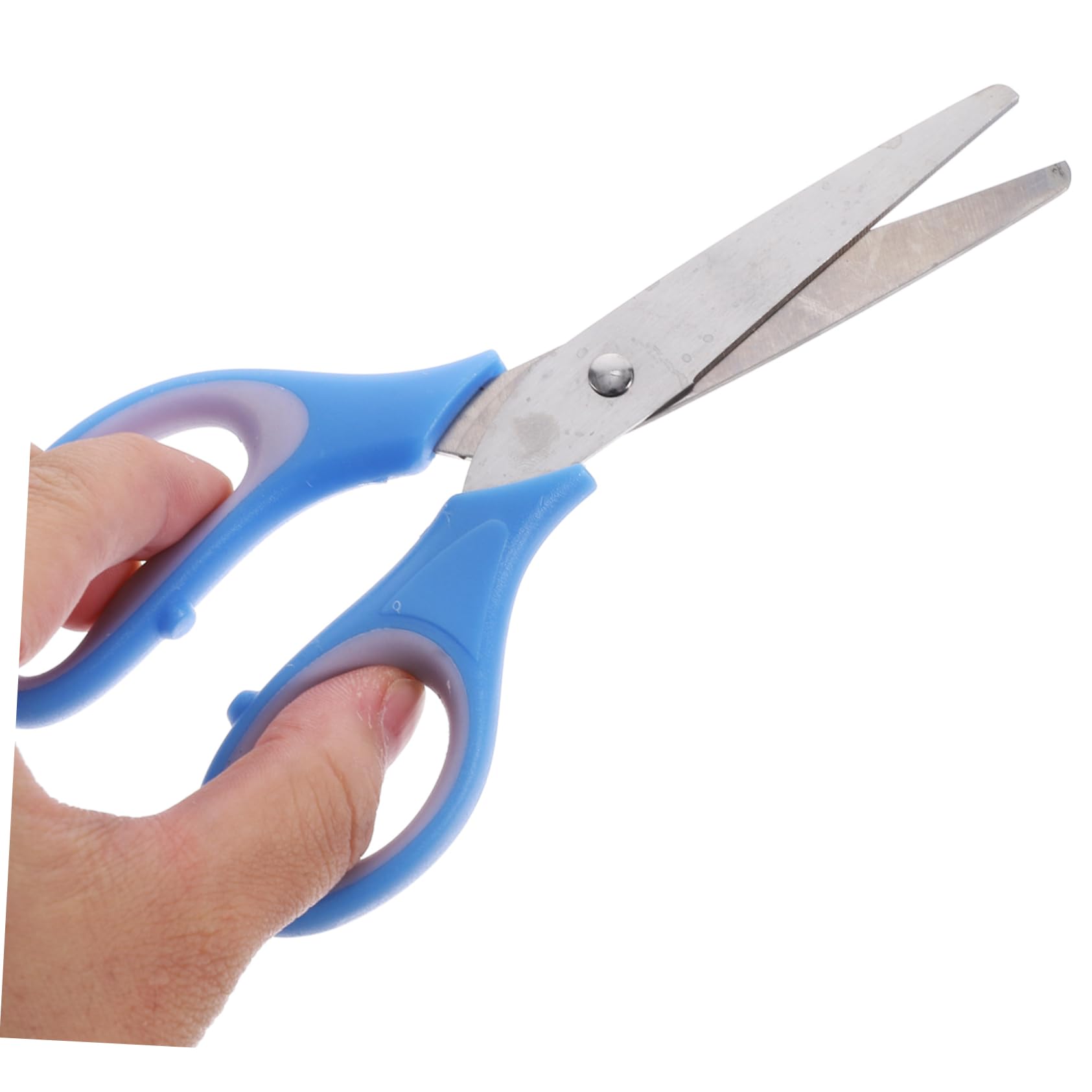 VICASKY 5 set di forbici per studenti in gomma e plastica con manicotto, forbici di sicurezza, forbici per bricolage, forbici rotonde, per cipolle, forbici per bambini, 2-5, 3 pezzi x 5