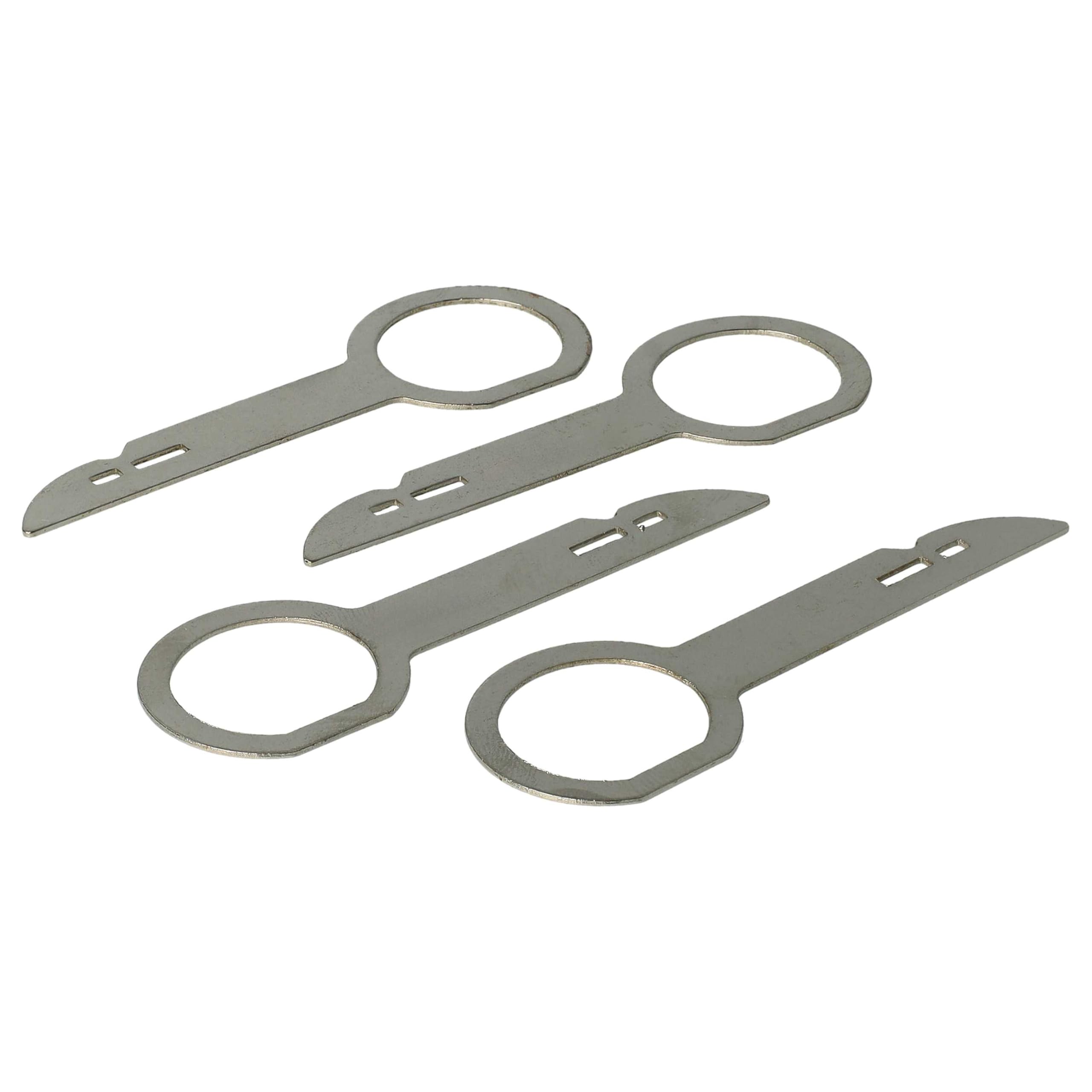 Chiavi Di Sblocco Vhbw Per Autoradio – 4 Pezzi Per Audi A6 C5 4B, C6 4F E Altri – Lunghezza 7cm