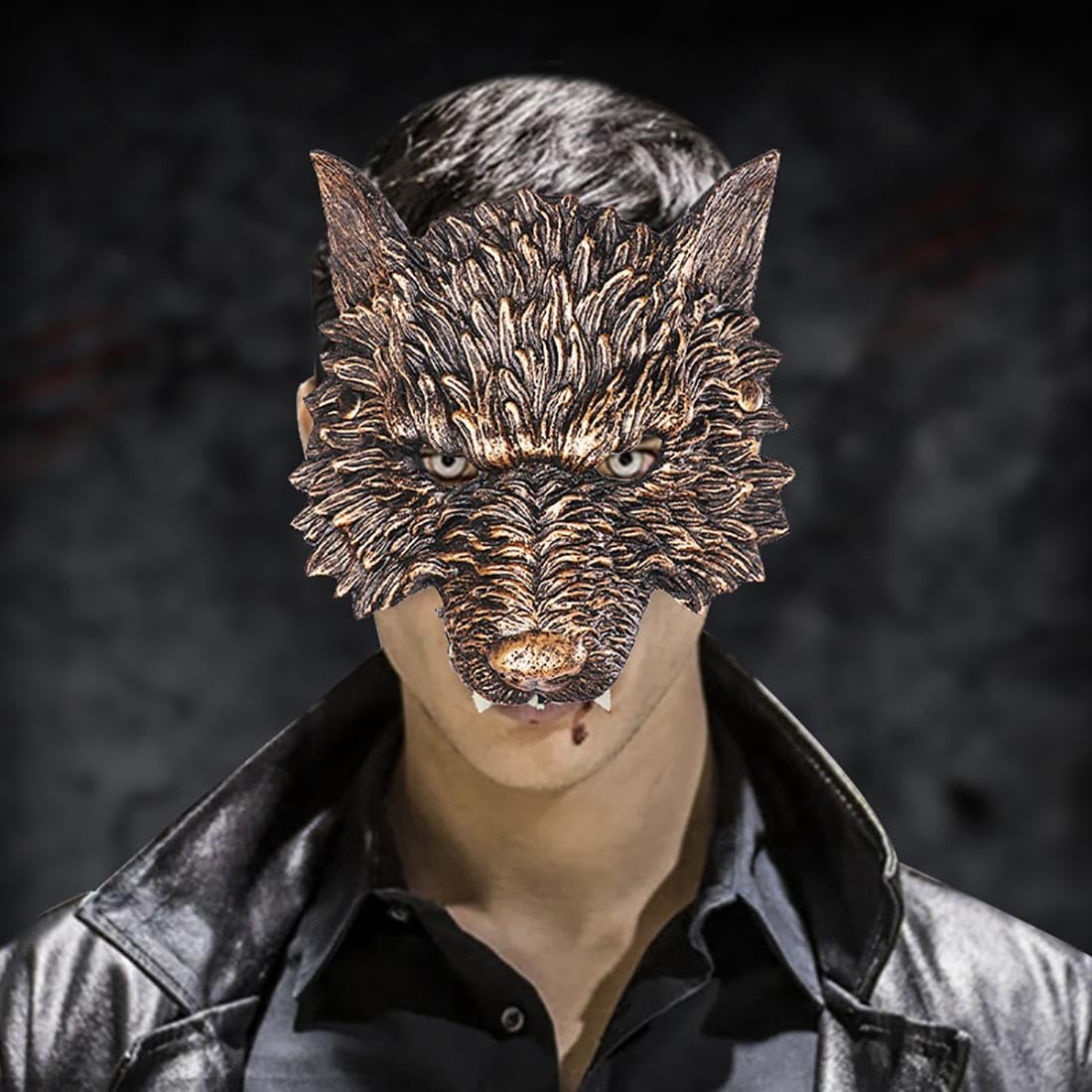 Wolf Rapper Mask Danshinbow Animal Wolf Mask Halloween Half Face Werewolf Mask Wolf ...