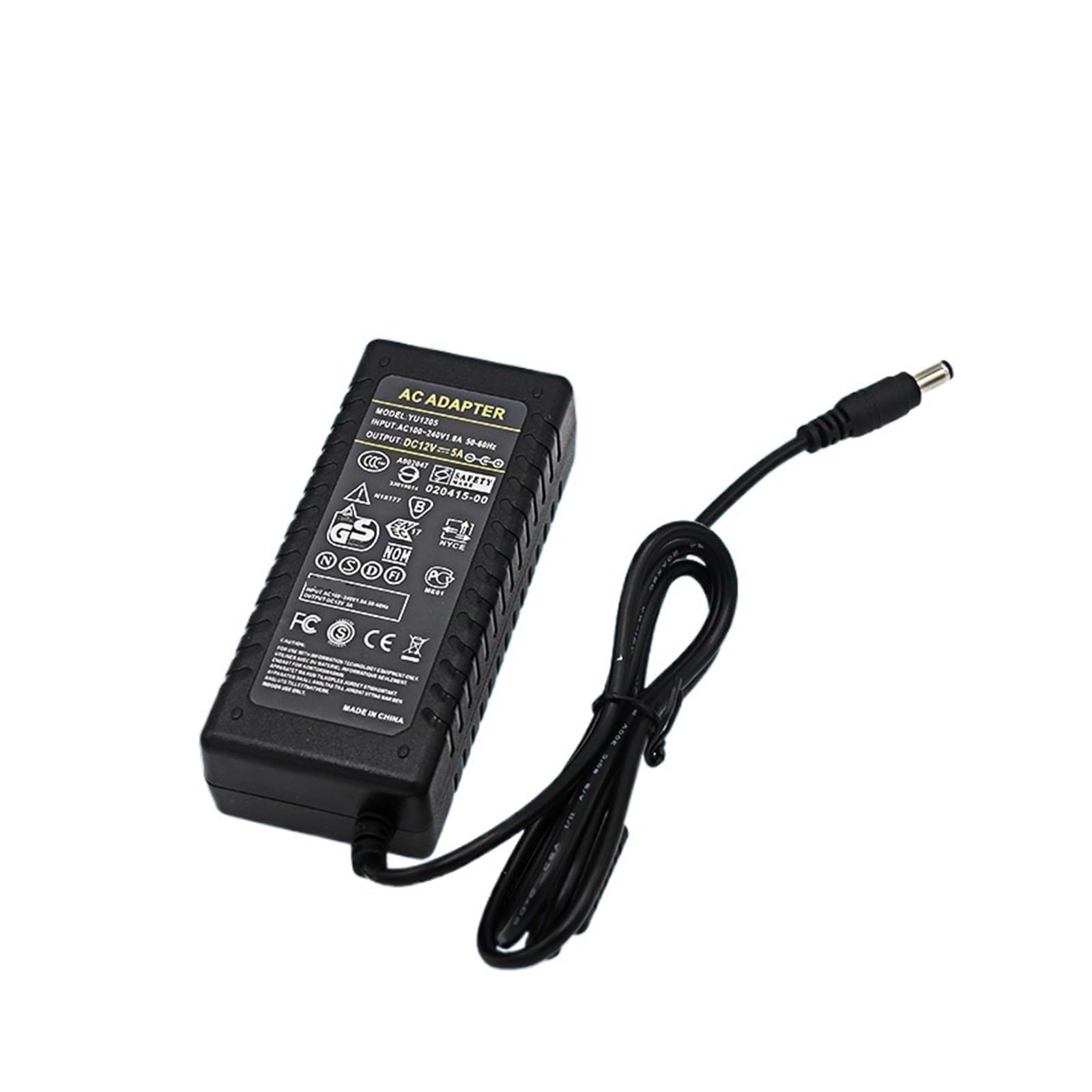 Barre lumineuse LED alimentation 12V 5A 60W et transformateur à découpage de sécurité