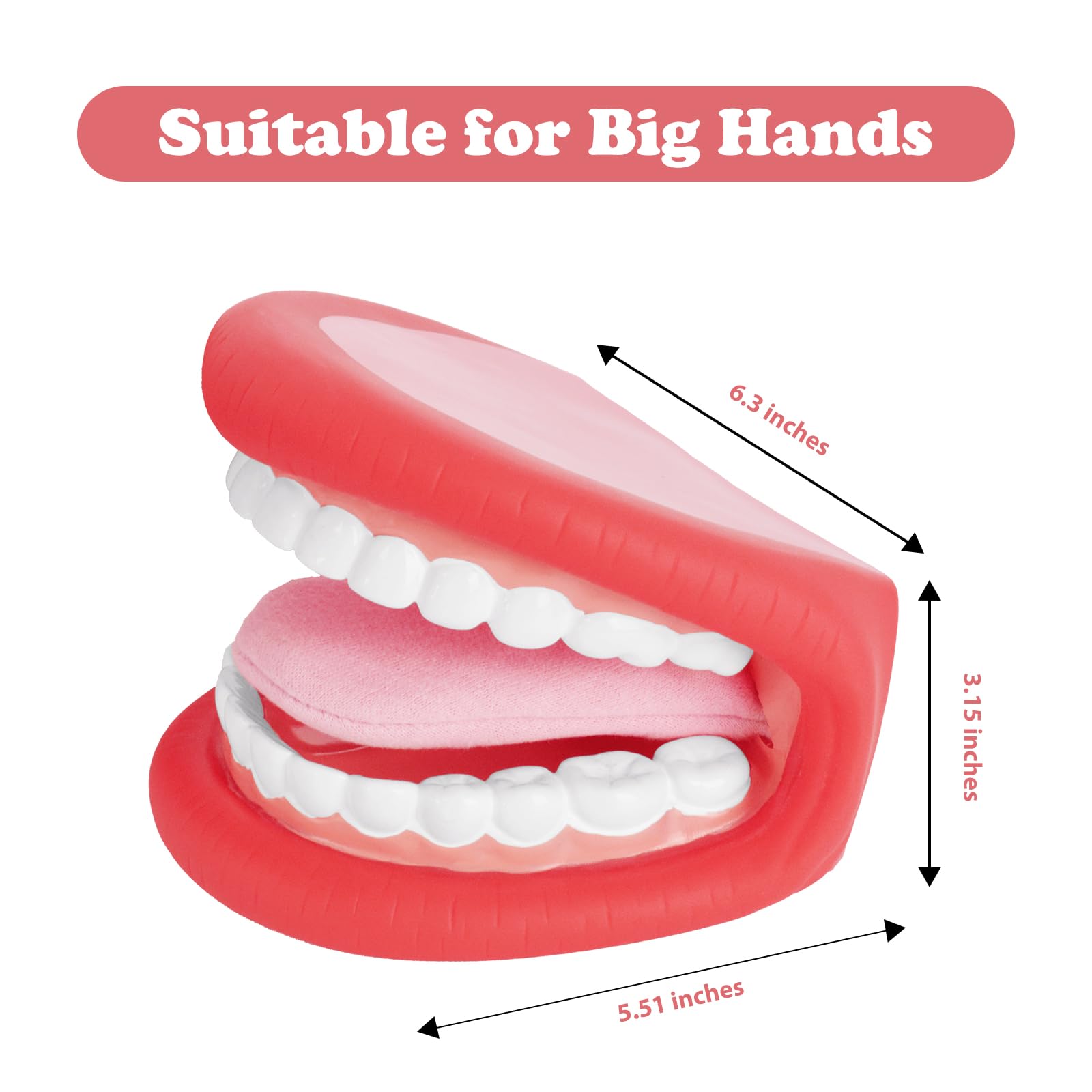 Ultrassist Marioneta de mano de boca grande con lengua para niños, terapia del habla, incluye cepillo de dientes