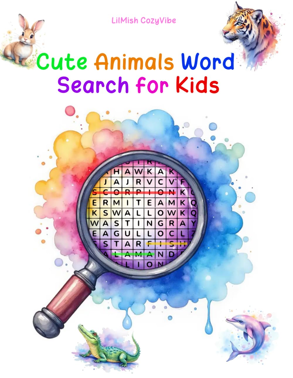 Cute Animals Word Search for Kids