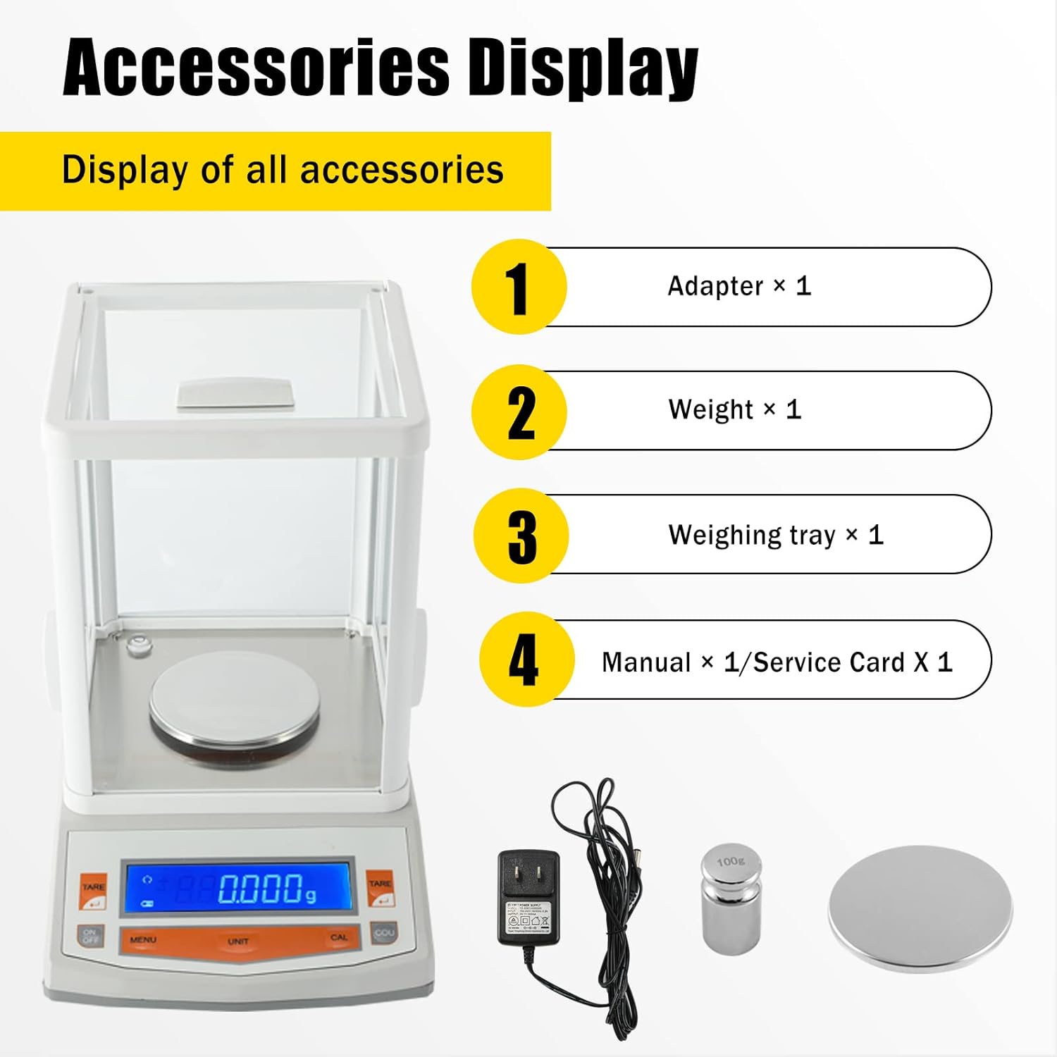 CGOLDENWALL Lab Analytical Balance High Precision 1mg Scale Digital Electronic Scale Scientific Scale for Laboratory Pharmacy (200g 1mg)
