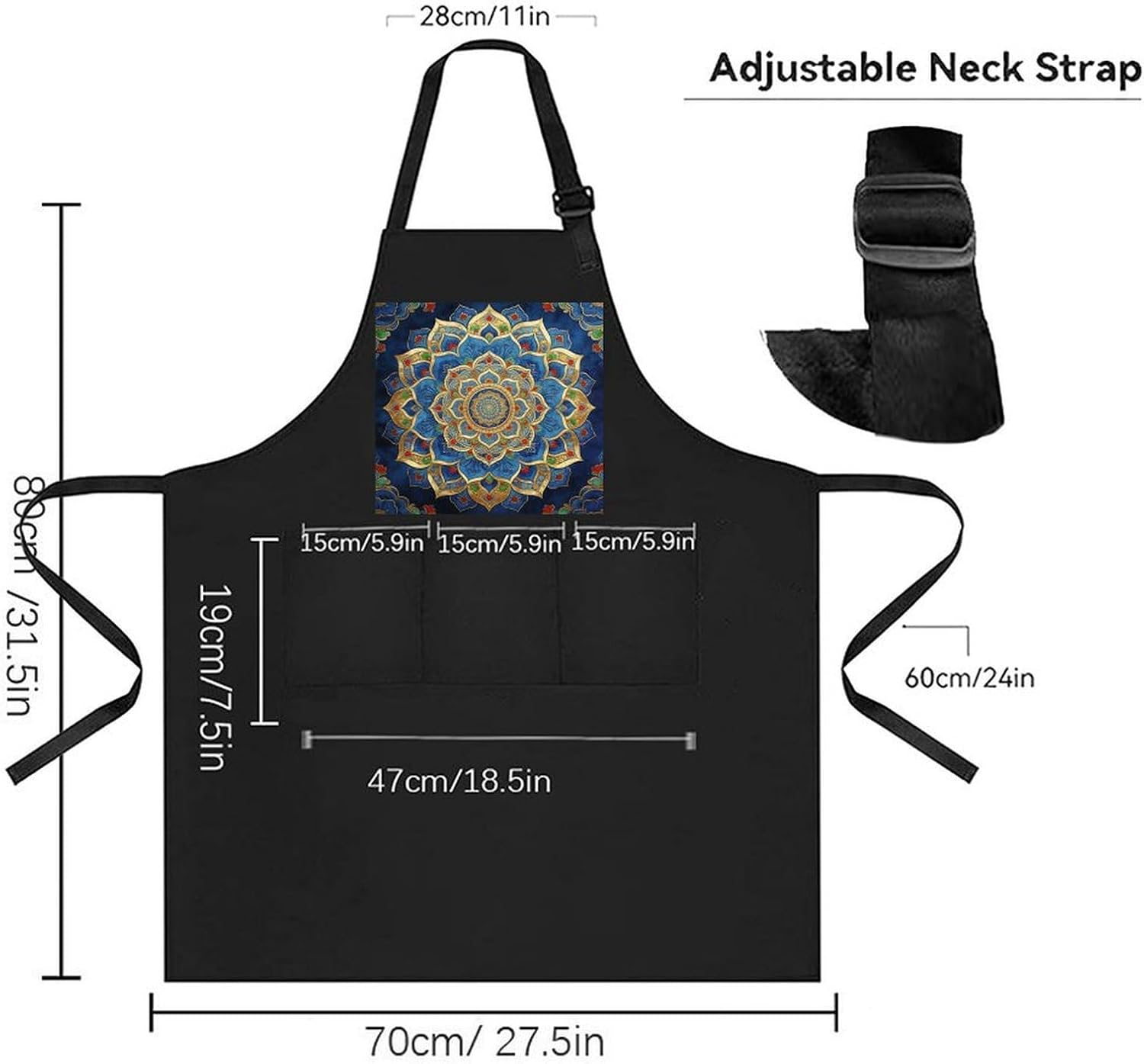 MandalaWaterproof Kitchen Apron image 2
