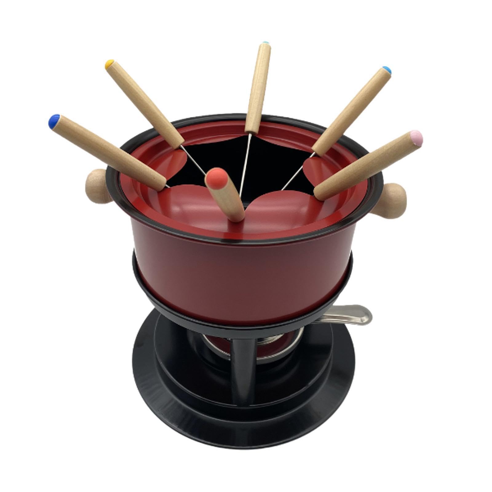 Qectial Fonduetopf, Fondue Set, Robustes Käse Fondue Set, Fonduetopf, Fonduetopf Set für Desserts, Fleisch, Hochzeiten, Outdoor Feste