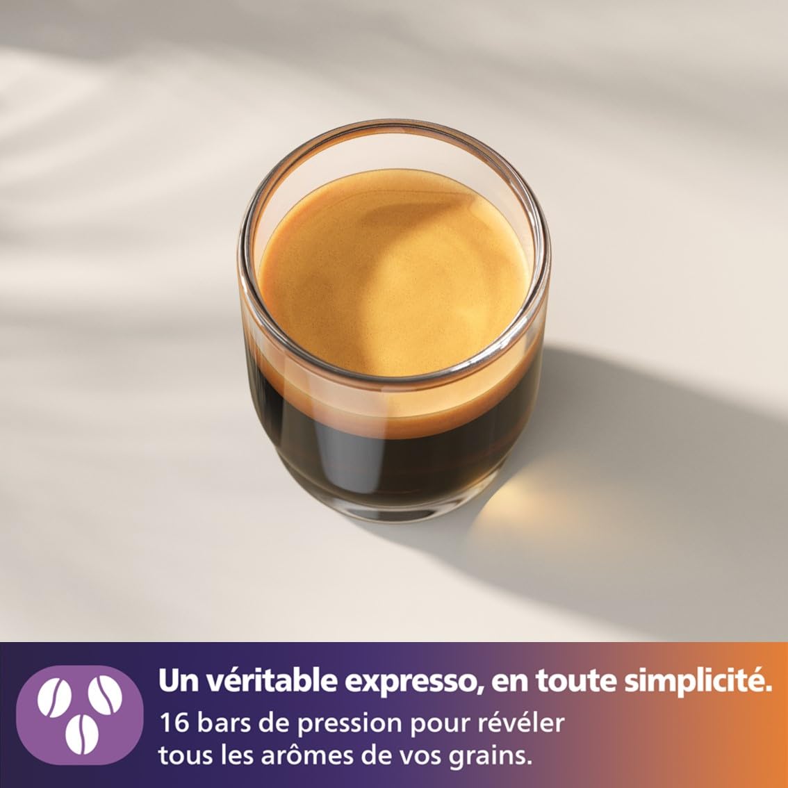 Machine à expresso Philips Baristina Variety - Bac à grains Double compartiment, Broyeur intégré, 16 bars, Nettoyage facile, Expresso et Lungo, noir/porte-filtre noir (BAR320/60)