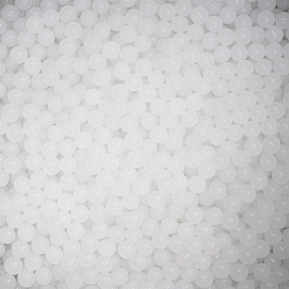 Gelsoft Gel Blaster Elite Competition Grade Milky Hard Heavy Bulk Ammo Rounds 7-8mm Size Eco Friendly Bullets (20000, White)