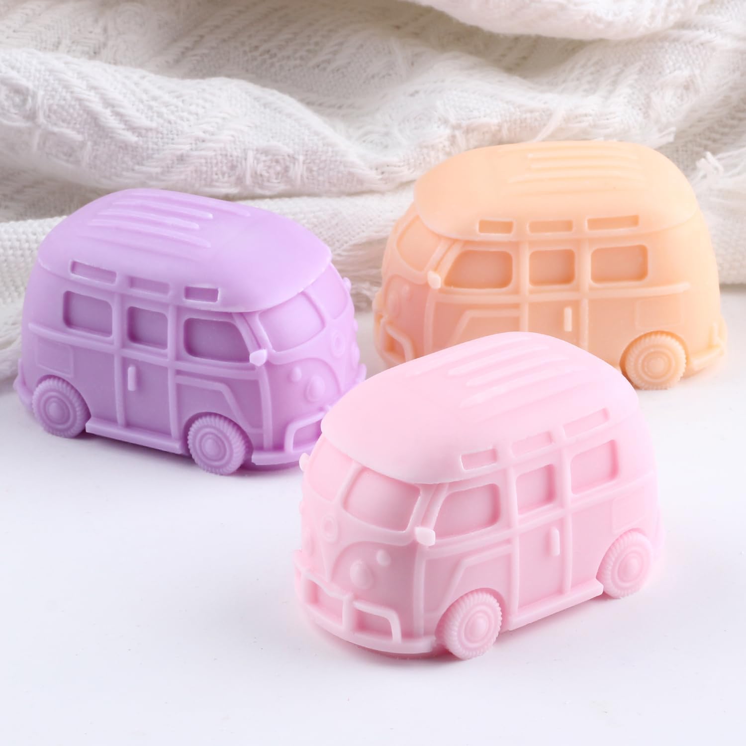 XIAOSHUI Bus Candle Mold Camper Van Silicone Candle Molds Bus Resin Casting Mold for Candle Making Mold Candle Home Decorate Mold Aromatherapy Candles Gypsum Clay Craft