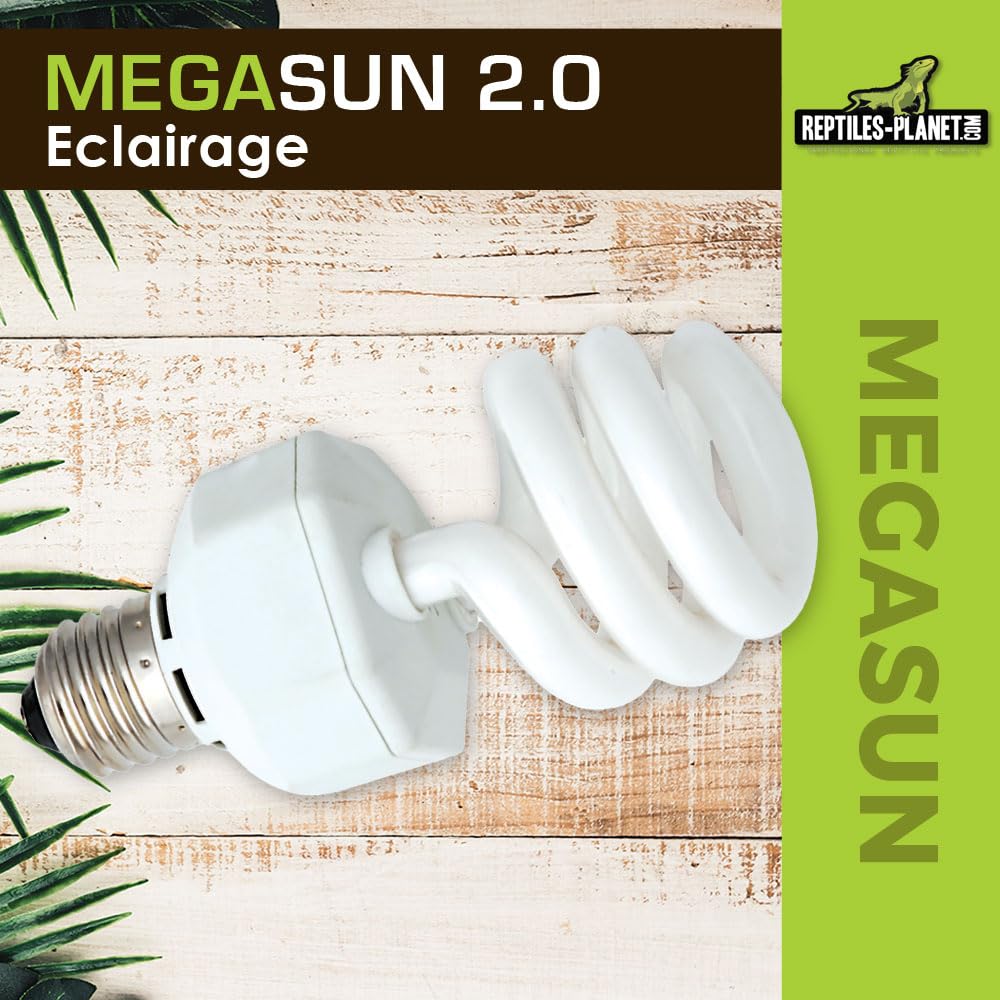 Reptiles Planet - MegaSun UVB 2.0 - Lampadina UVA UVB - 26 W