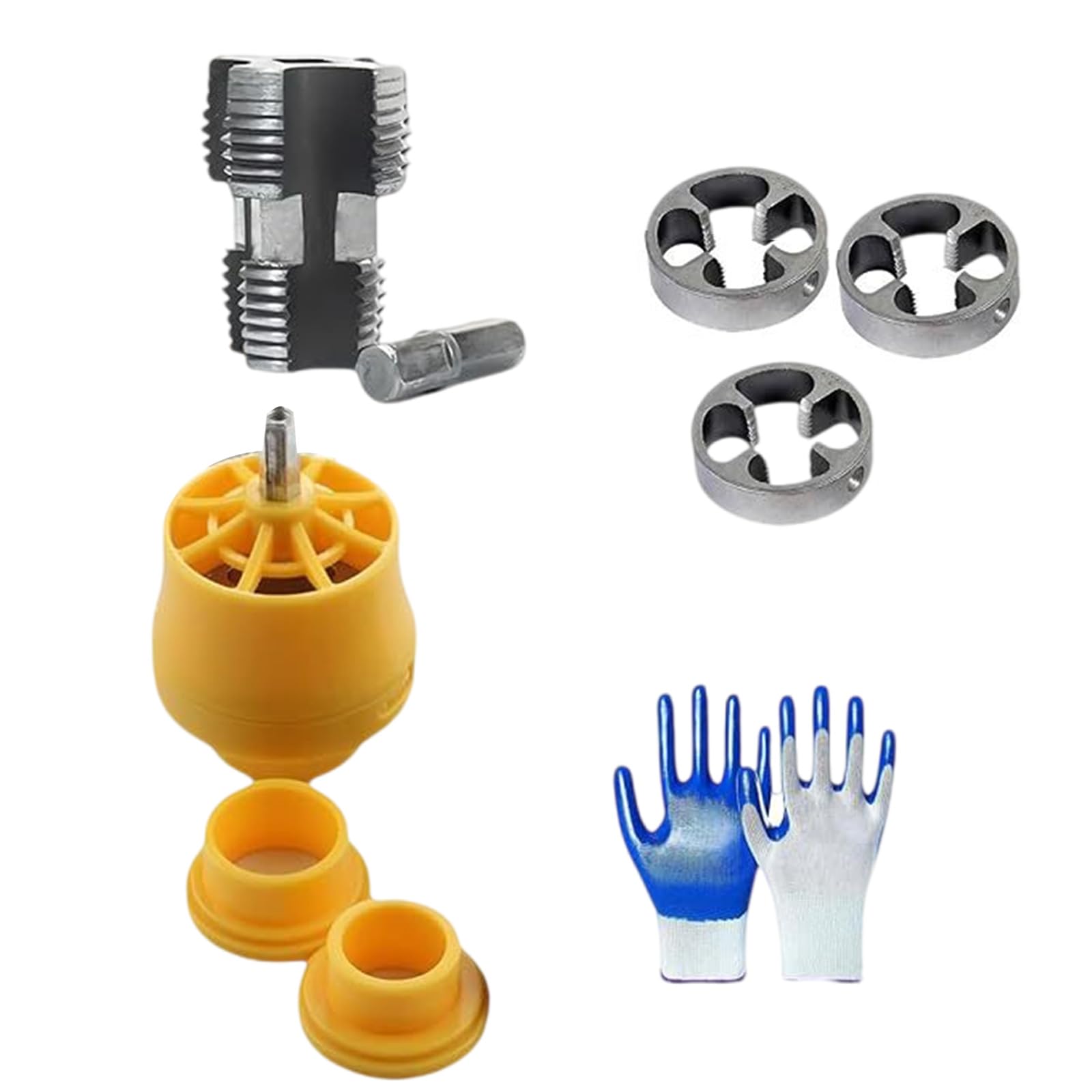 PVC Pipe Thread Maker Tool Set Features 3 Dies High PVC Pipe Thread Maker for Various Size Professional Threader
