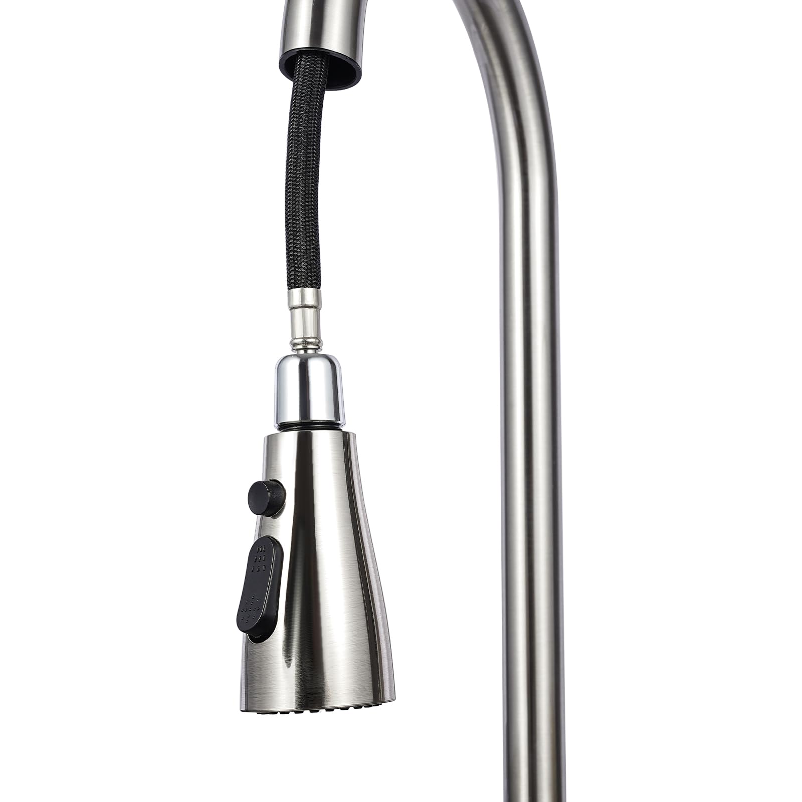 Fregadero de cocina rectangular de acero inoxidable, juego de fregadero de cocina con grifo extraíble, para cocinas, lavaderos, laboratorios, cafeterías, 68 x 45 x 21 cm